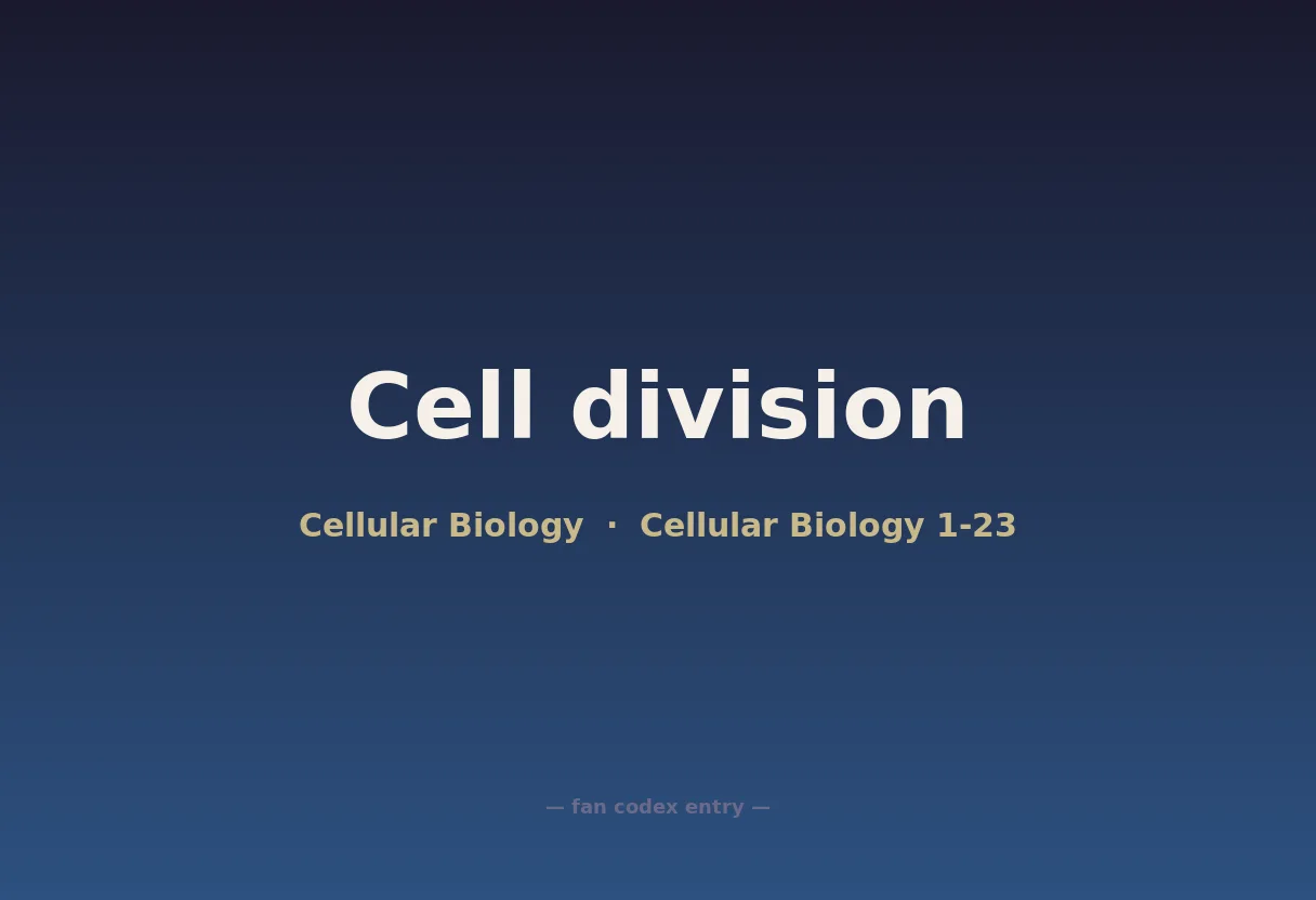 Cell division