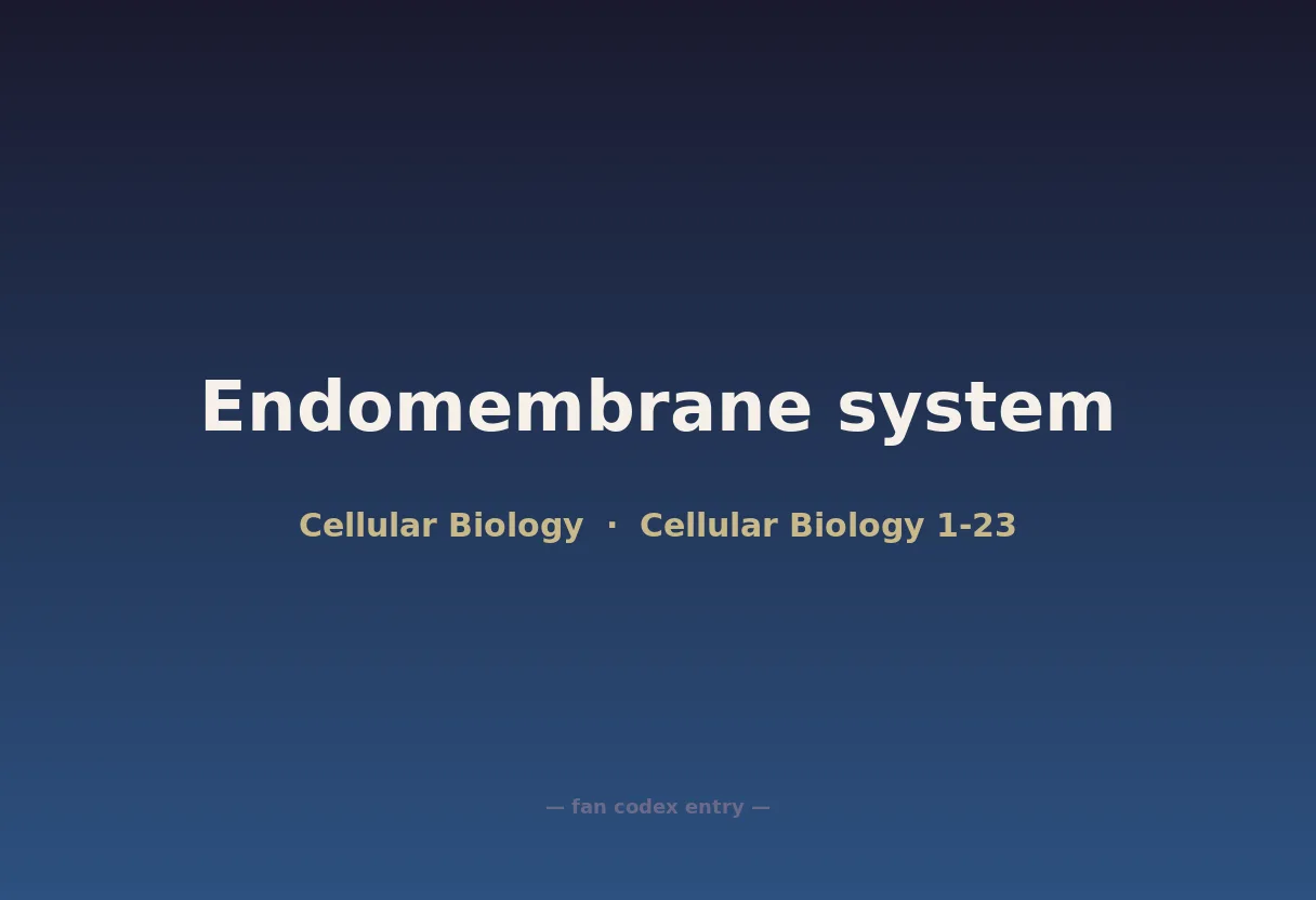 Endomembrane system